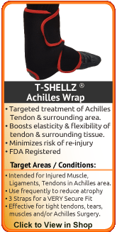 TShellz wrap for torn achilles, ruptured achilles, achilles tendon